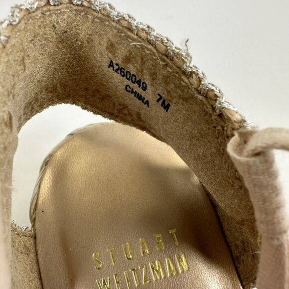 Stuart Weitzman Denia Cheetah Print Espadrille Flats Balletcore Tie Size 7M - Picture 9 of 12